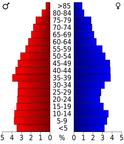 Bevolkingspiramide Island County