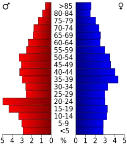 Bevolkingspiramide Jackson County