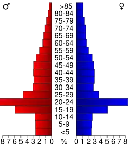 Bevolkingspiramide Jackson County