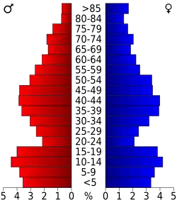 Bevolkingspiramide Jackson County