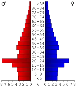 Bevolkingspiramide Johnson County