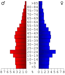 Bevolkingspiramide Kalamazoo County