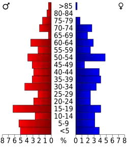 Bevolkingspiramide Kenedy County
