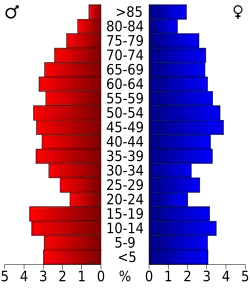 Bevolkingspiramide Kimble County