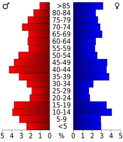 Bevolkingspiramide Kingsbury County