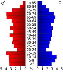 Bevolkingspiramide Kinney County