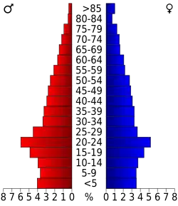 Bevolkingspiramide Kleberg County
