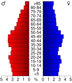 Bevolkingspiramide Knox County