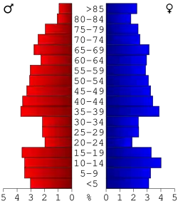 Bevolkingspiramide Knox County