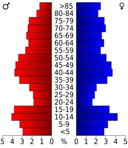 Bevolkingspiramide Knox County