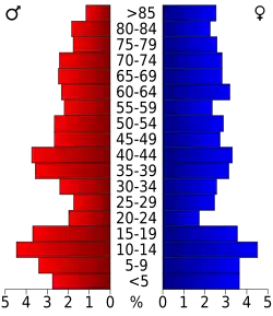 Bevolkingspiramide Knox County