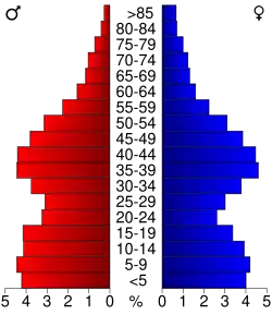 Bevolkingspiramide Lake County