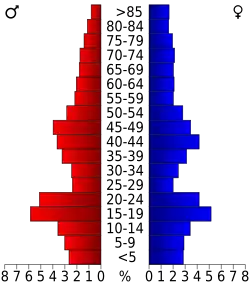 Bevolkingspiramide Lake County
