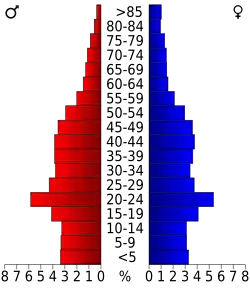 Bevolkingspiramide Lancaster County