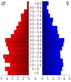 Bevolkingspiramide Lanier County