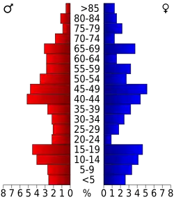 Bevolkingspiramide Logan County