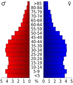 Bevolkingspiramide Los Angeles County