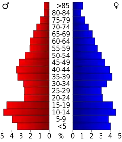 Bevolkingspiramide Lowndes County