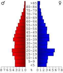 Bevolkingspiramide Lumpkin County