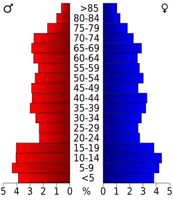 Bevolkingspiramide Luna County