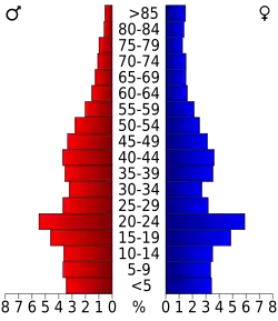 Bevolkingspiramide Lyon County