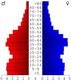 Bevolkingspiramide Madison County