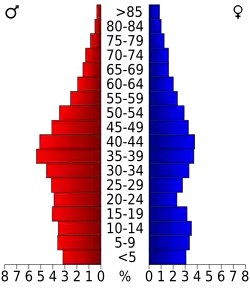 Bevolkingspiramide Madison County