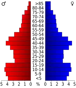 Bevolkingspiramide Midland County