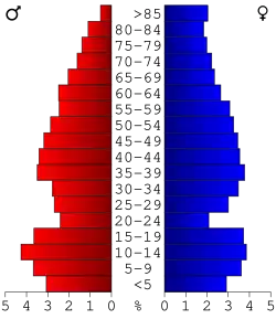 Bevolkingspiramide Miller County