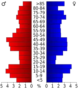 Bevolkingspiramide Miner County