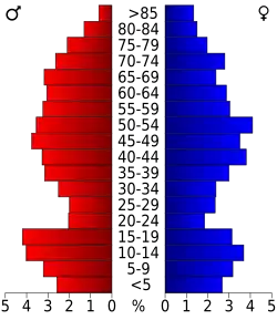 Bevolkingspiramide Mineral County