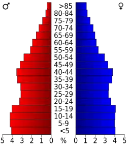 Bevolkingspiramide Mississippi County