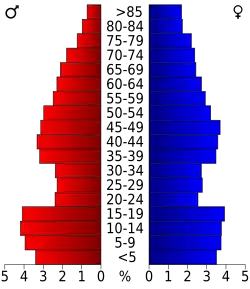 Bevolkingspiramide Monroe County