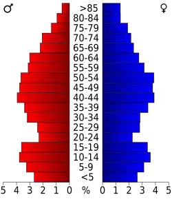 Bevolkingspiramide Monroe County