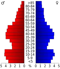 Bevolkingspiramide Monroe County