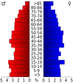 Bevolkingspiramide Murray County