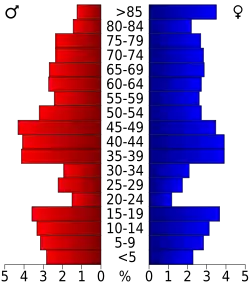 Bevolkingspiramide Ness County