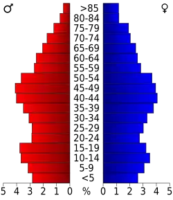 Bevolkingspiramide Nicholas County