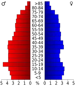 Bevolkingspiramide Okeechobee County