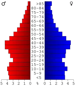 Bevolkingspiramide Olmsted County
