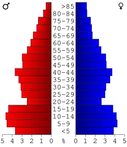 Bevolkingspiramide Payette County