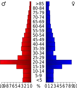 Bevolkingspiramide Payne County