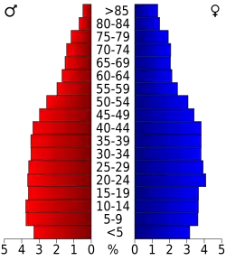 Bevolkingspiramide Philadelphia County