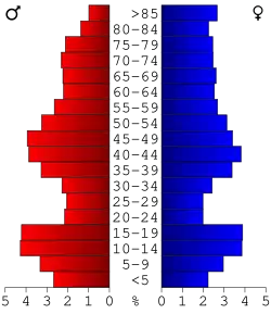 Bevolkingspiramide Pope County