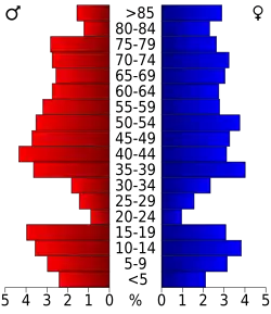Bevolkingspiramide Potter County