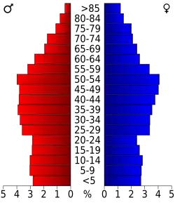 Bevolkingspiramide Pulaski County
