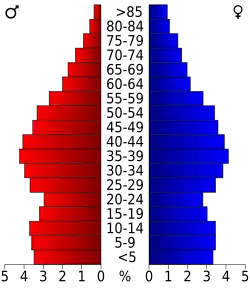 Bevolkingspiramide Randolph County
