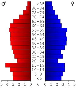 Bevolkingspiramide Reynolds County