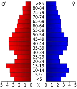 Bevolkingspiramide Rusk County