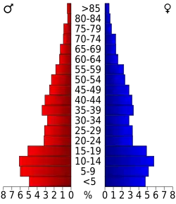 Bevolkingspiramide San Juan County